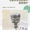 A silver mechanical piston skull sculpture decoration for interior decor