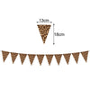 A set of leopard print foil balloon party decorations featuring a pyramid shape.