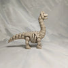 A light beige 3D printed dinosaur skeleton figurine featuring a T-Rex and Mosasaurus.