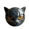 Black Cat Resin Figurine with Marble Texture