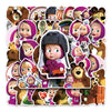 A collection of cartoon characters from Masha and Bear featured in a party decor set.