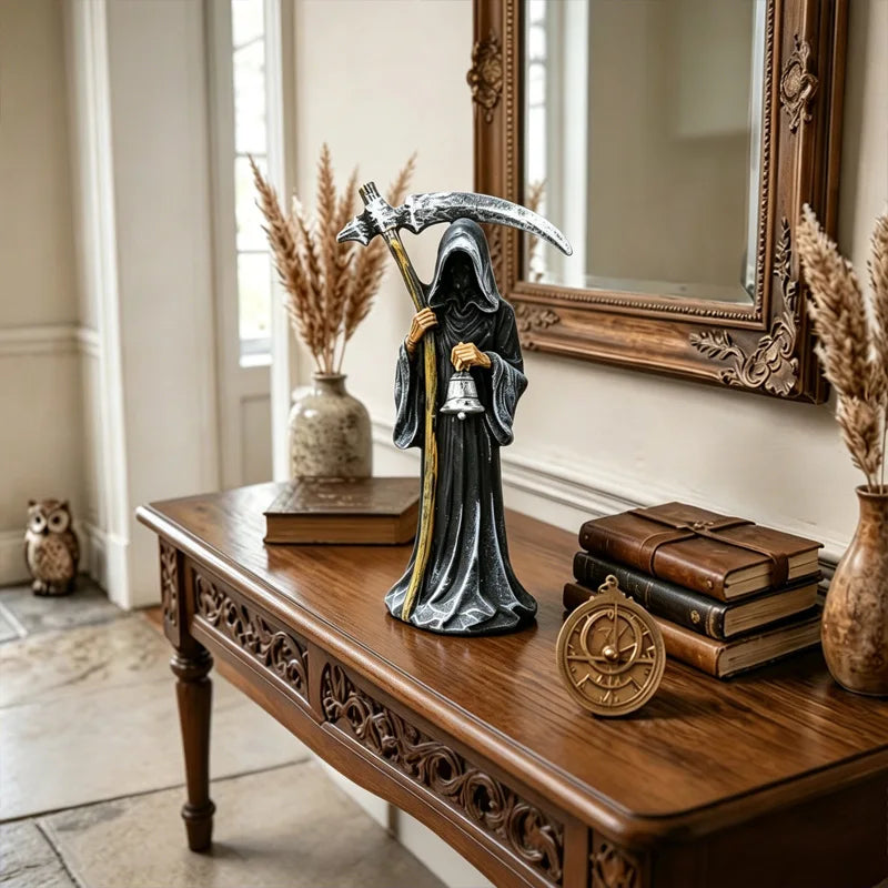 Grim Reaper Resin Statue for Dark Home Decor