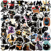 A collection of cartoon black star cat PVC stickers for DIY crafts and scrapbooking