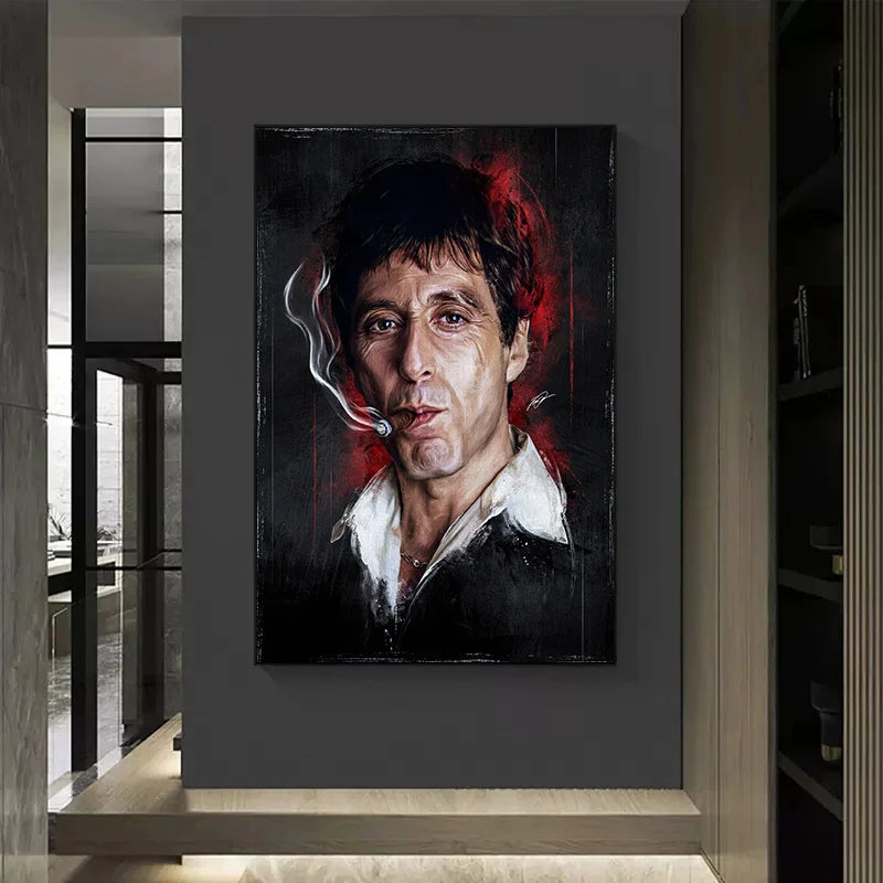 Classic Movie Character Abstract Canvas Art Print
