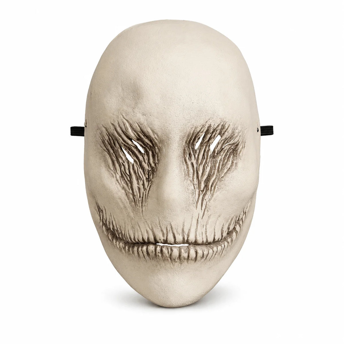 A sculpted horror ghost face mask with textured skin and facial features.