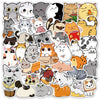 A collection of funny cartoon cat meme stickers featuring various cats in different poses and expressions.