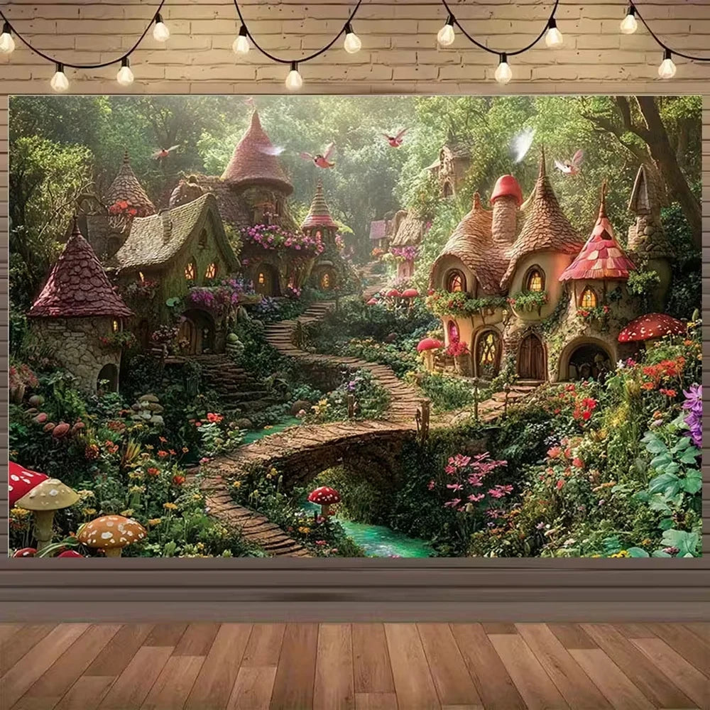 Enchanted Forest Birthday Party Photography Backdrop
