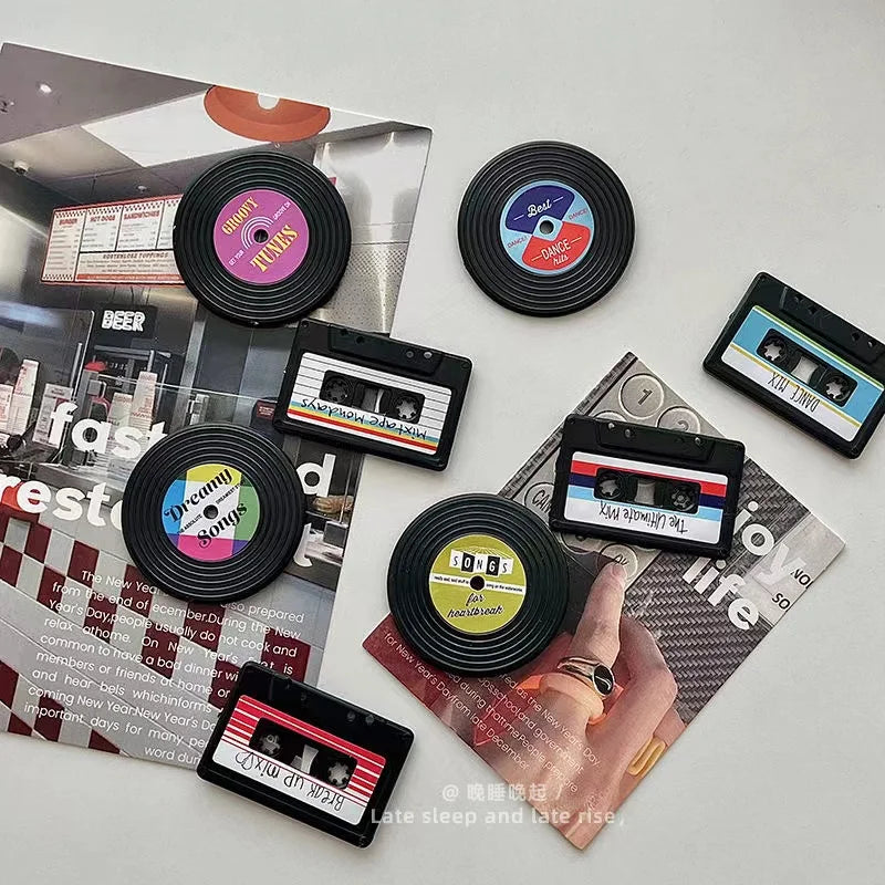 Retro Cassette Tape Fridge Magnets (Set of 4)