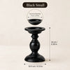 Black and Gold Retro Metal Pillar Candle Holder