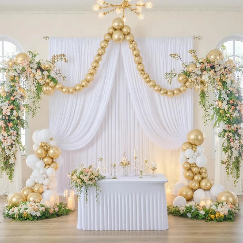Silky Polyester Backdrop Drapes for Weddings & Events