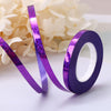 Roll of purple and purple iridescent satin balloon ribbon