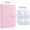 Pink reusable A5 Kpop photocard album binder with 25 clear plastic sleeves