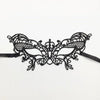 Elegant black lace half face mask for masquerade and costume parties