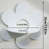 White cherry-shaped wooden wall shelf for boho home decor with a 30cm length.