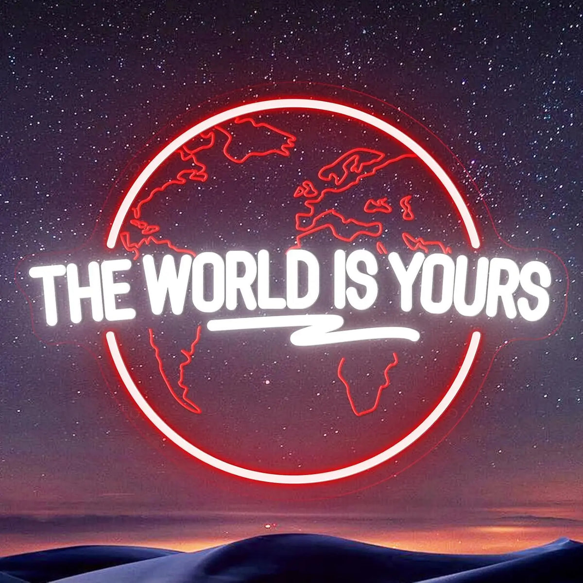 The World Is Yours LED Neon Sign for Wall Decor