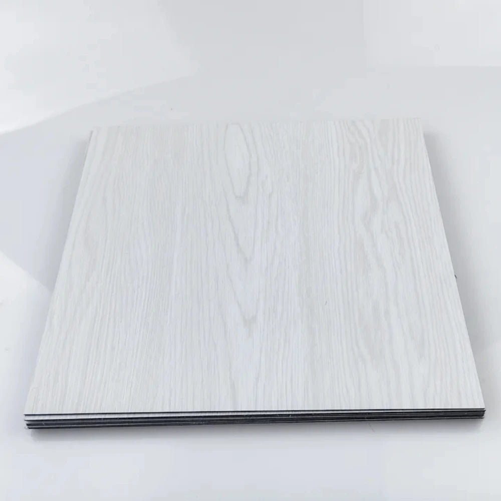 A sheet of white wood grain decor stickers, showing a light, natural wood pattern.