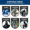 A collection of five masks used for various outdoor sports including skiing, running, cycling, training, hiking, and fishing.