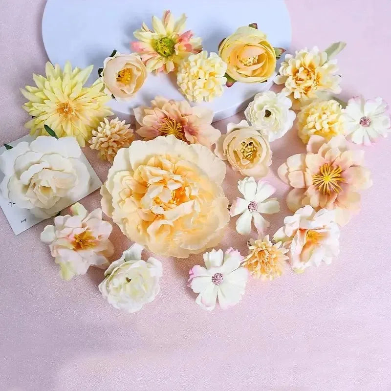 Mixed Silk Rose Artificial Flowers for Home & Wedding Decor