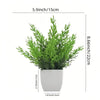 Mini Artificial Bonsai Plants Set for Shelf & Desk Decor