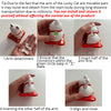 Step-by-step instructions showing how to install and restore the movable arm of a solar-powered Lucky Cat product.