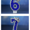 Blue Crown Number Birthday Candle