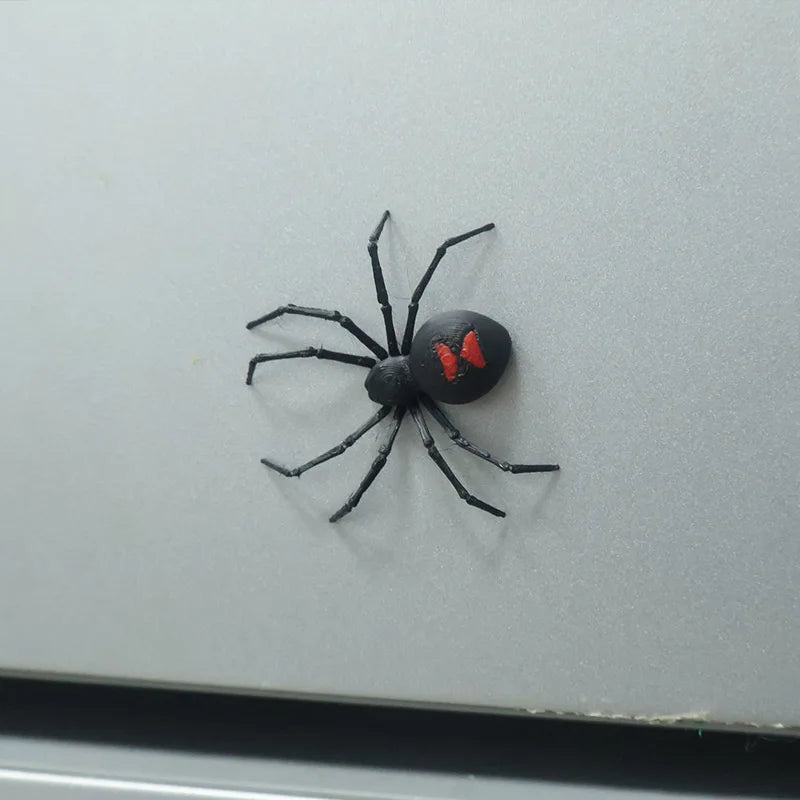 Magnetic Black Widow Spider Fridge Magnet – Halloween Decorative Sticker