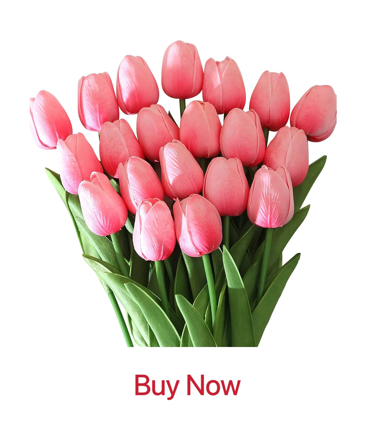 A bouquet of pink tulips in a green pot for home and event decor.