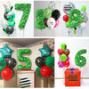 Giant Green Pixel Number Foil Balloon for Birthday Parties