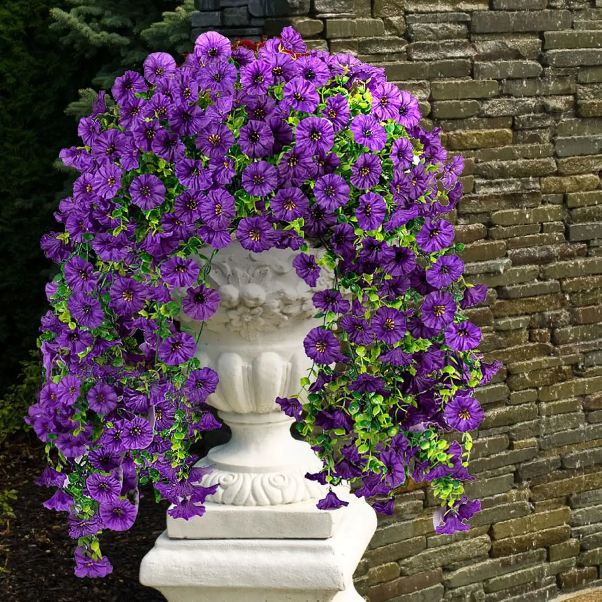 Vibrant Artificial Morning Glory Vine Garland
