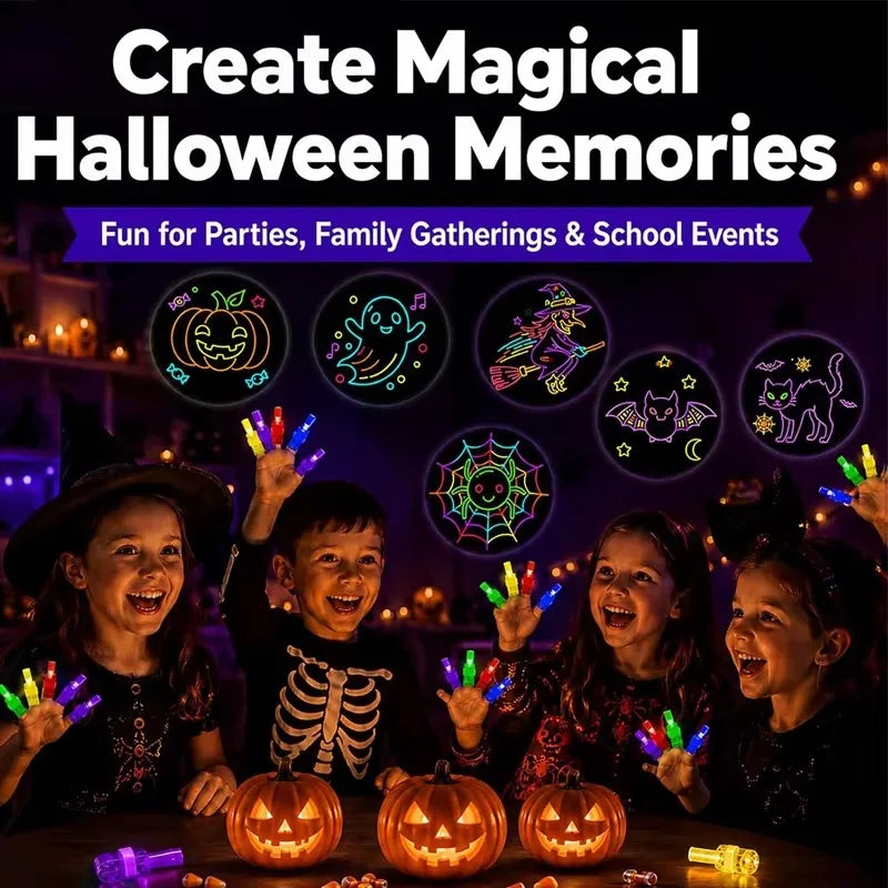 Halloween LED Finger Lights - Glow in the Dark Party Favors
