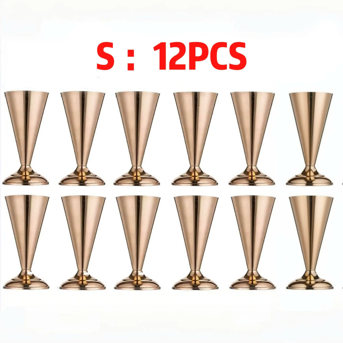 Gold Trumpet Vase Metal Flower Holder for Weddings & Home Decor