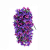 A dense bouquet of purple and magenta faux bougainvillea vine flowers.