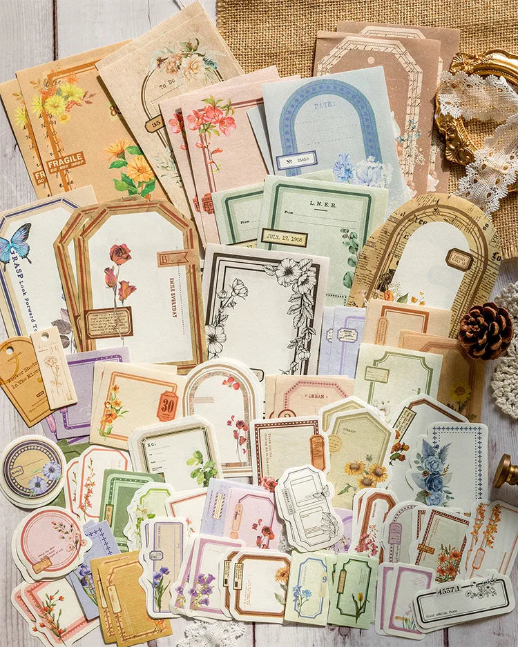 Collection de cartes et de pages de journal vintage et modernes pour collage et journalisation de souvenirs
