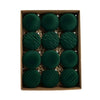 Velvet Flocked Christmas Tree Ornaments (Set of 12)