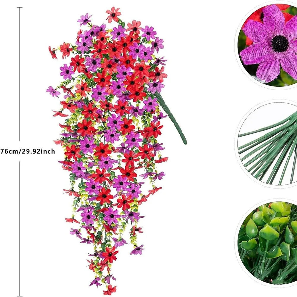 Multicolor Violet Artificial Flower Vine for Home Decor