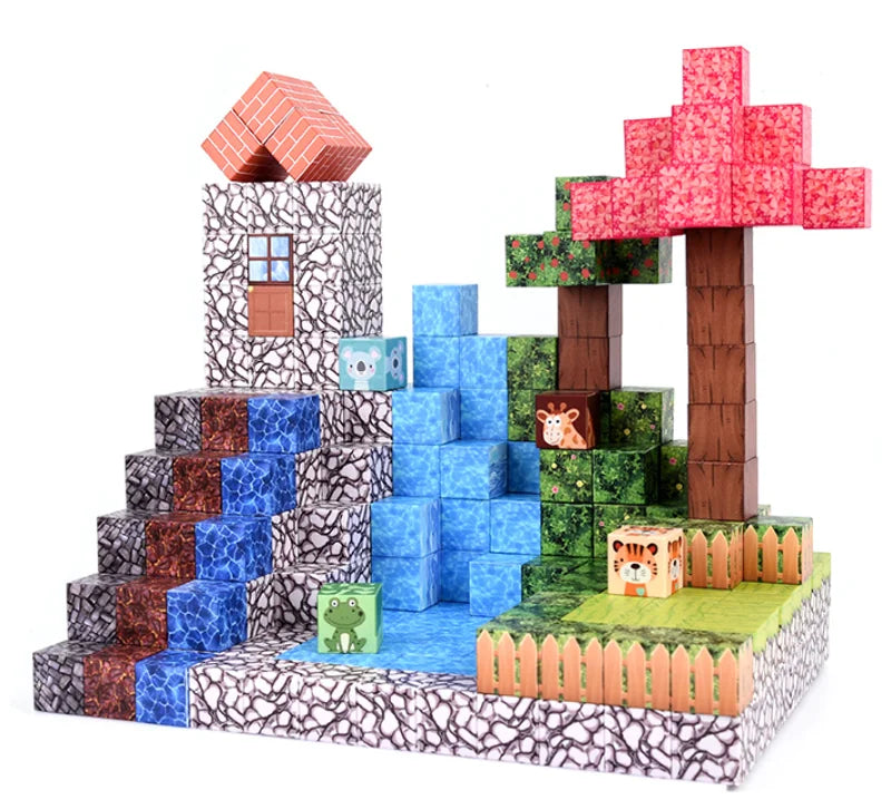 Magnetic Building Blocks Set with Storage Box