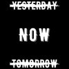 A graphic display showing the words Yesterday Now Tomorrow with sound wave effects.